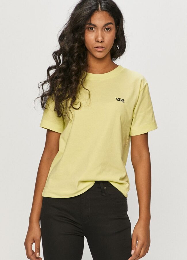 Vans - T-shirt żółto - zielony VN0A4MFLTCY1