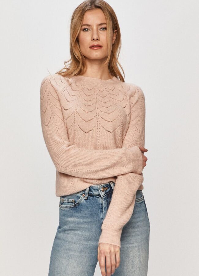 Vero Moda - Sweter pastelowy różowy 10242358