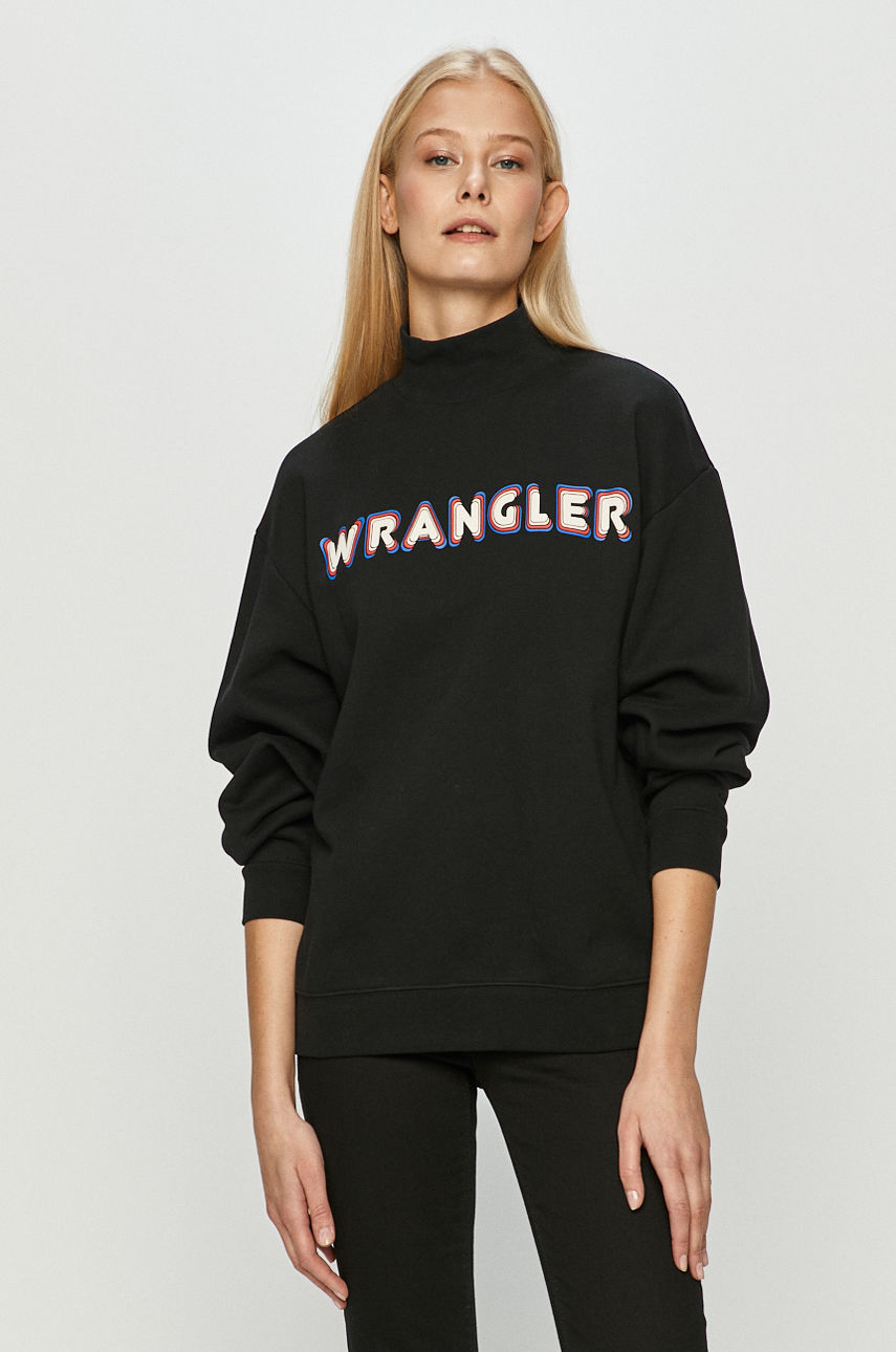 Wrangler - Bluza bawełniana czarny W6P8HY100