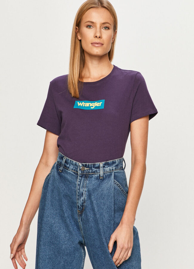 Wrangler - T-shirt fioletowy W7P3EVXSL