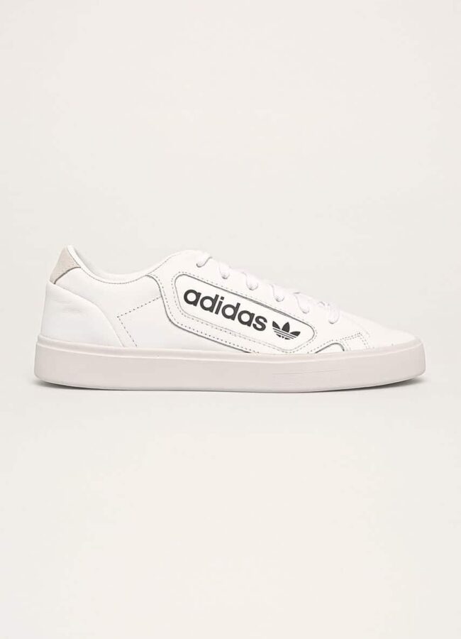 adidas Originals - Buty skórzane Sleek W biały EF4935