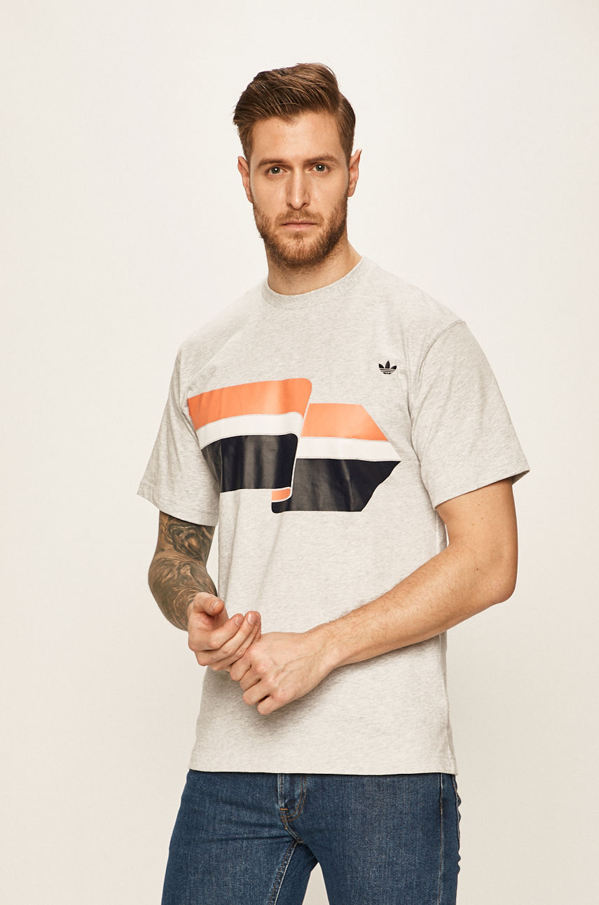 adidas Originals - T-shirt jasny szary FM1532