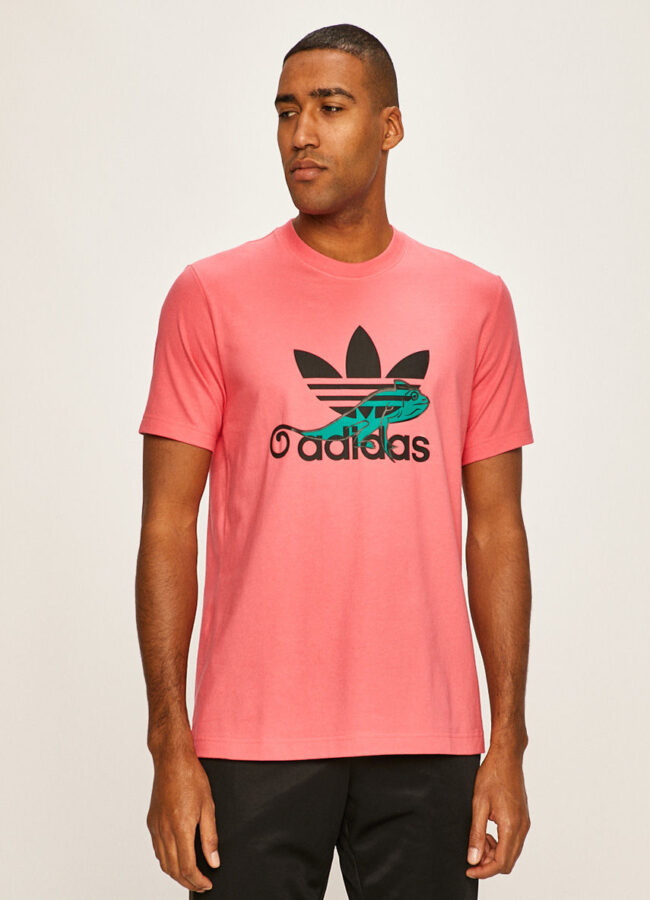 adidas Originals - T-shirt ostry różowy FM3695