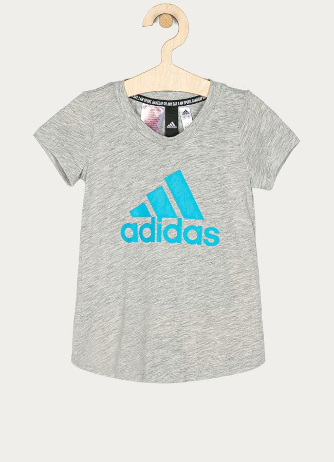 adidas Performance - T-shirt dziecięcy 110-170 cm jasny szary GE0961