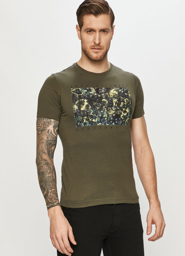 s. Oliver - T-shirt oliwkowy 2057621