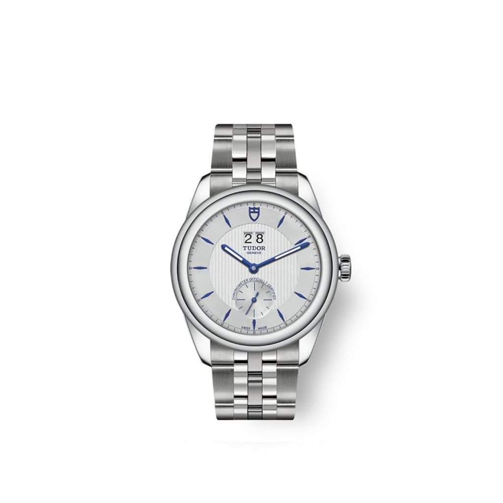 TUDOR GLAMOUR DOUBLE DATE 57100 68070 SILVER IND