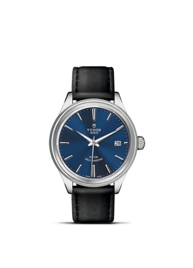 TUDOR STYLE DATE 38MM 12500 STRAP BLUE INDEX W