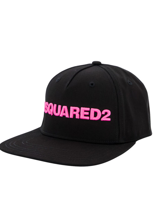 DSQUARED2 KIDS - Czarna czapka z logo 4-14 lat DQ03YM D00YT