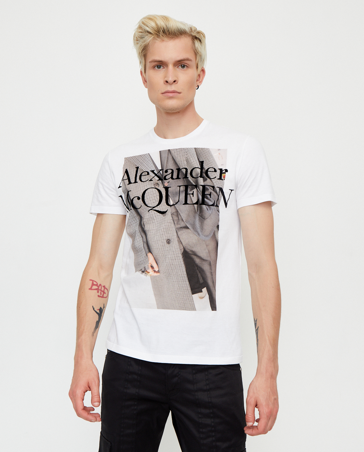 ALEXANDER MCQUEEN - Biały t-shirt z grafiką 624171 QPZ61