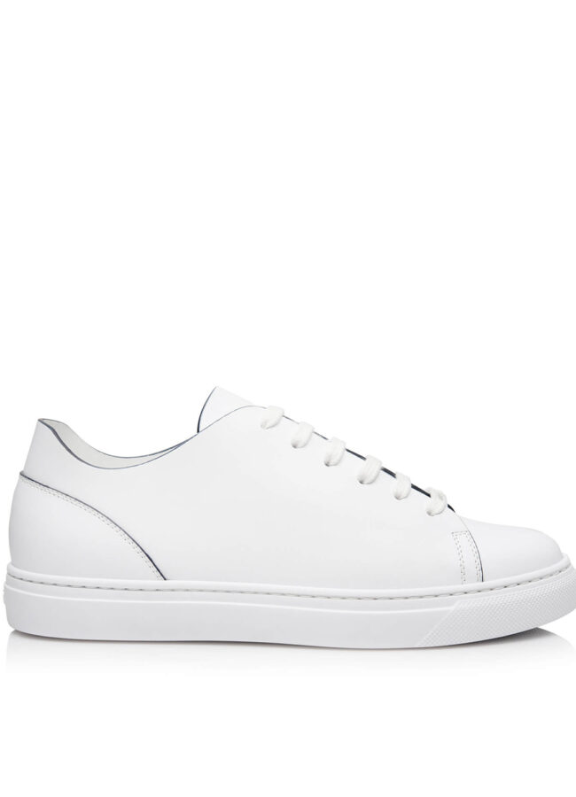 BALDININI - Białe skórzane sneakersy 211-bd946