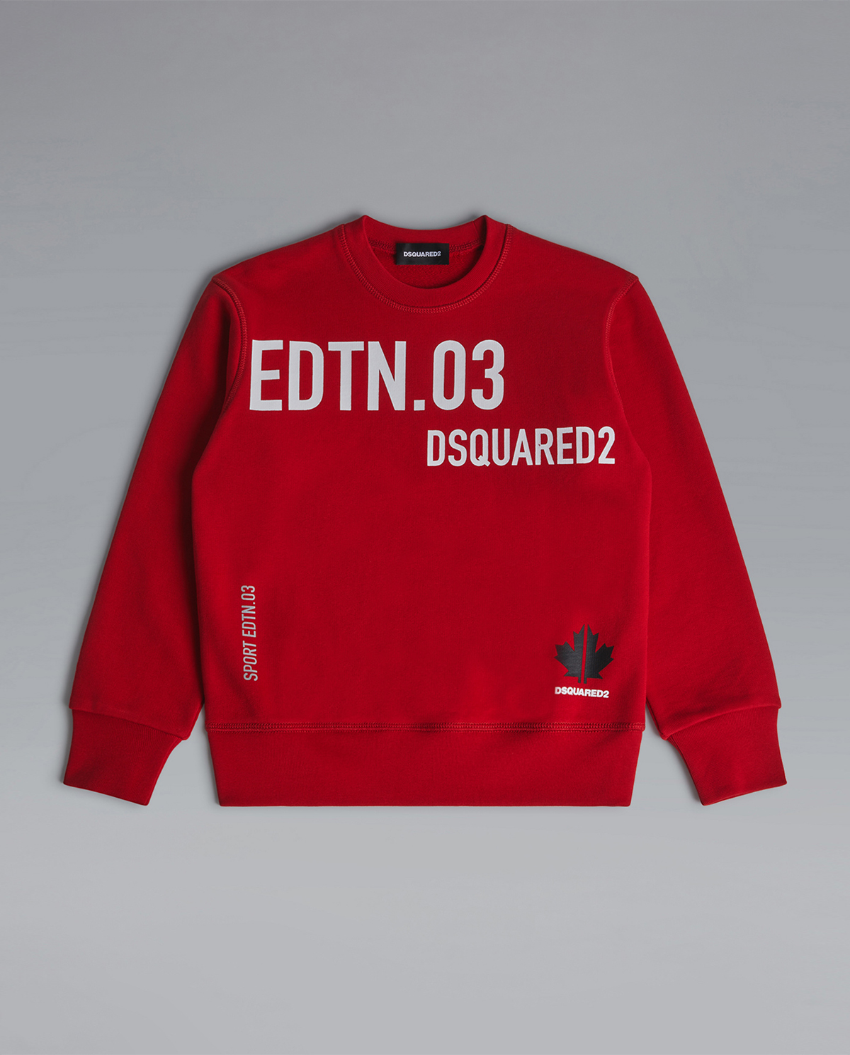 DSQUARED2 KIDS - Czerwona bluza z bawełny 4-14 lat DQ0004 D00J7