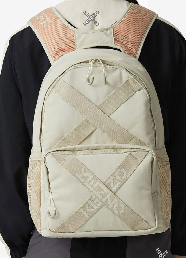 KENZO - Beżowy plecak z logo PFA65SA213F21