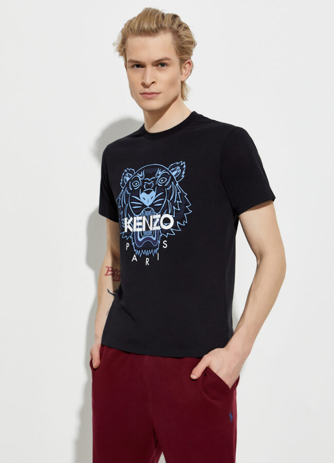 KENZO - Czarny t-shirt Tiger PFB55TS0204YA