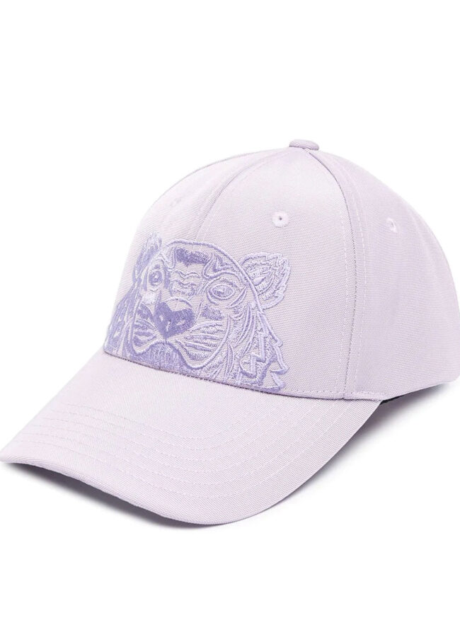 KENZO - Liliowa czapka z haftem Kampus Tiger PFA65AC301F20