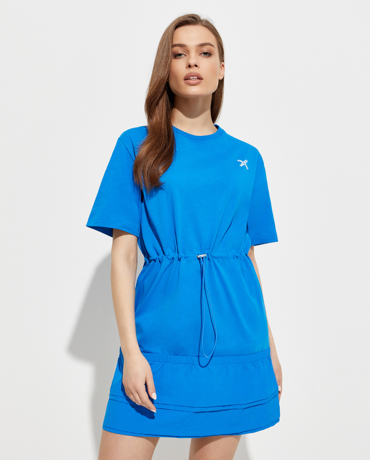KENZO - Niebieska sukienka Sport PFB52RO0054SK