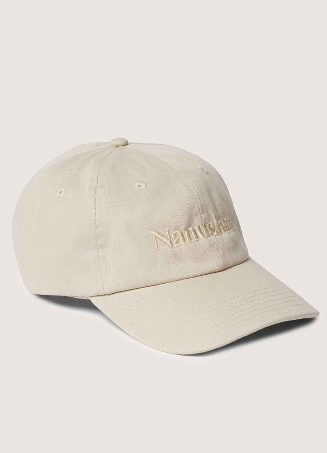 NANUSHKA - Beżowa czapka z logo VAL