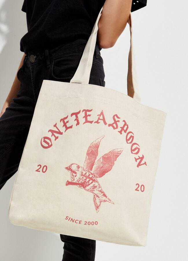 ONETEASPOON - EDYCJA LIMITOWNA OneTeaspoon x Moliera 2 - Bawełniana shopperka z logo 24295A