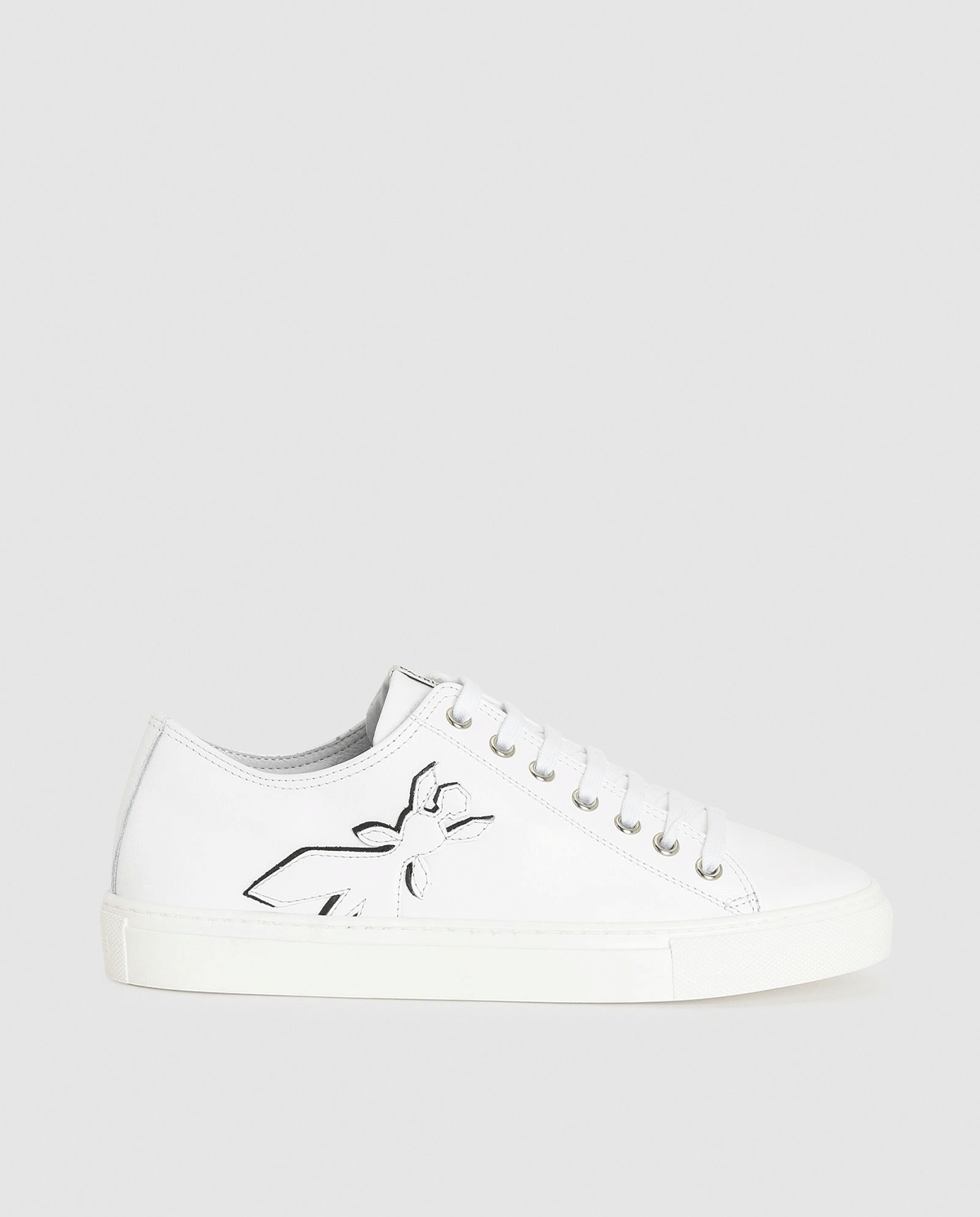 PATRIZIA PEPE - Białe sneakersy z naszywką 2VA147/A3KW