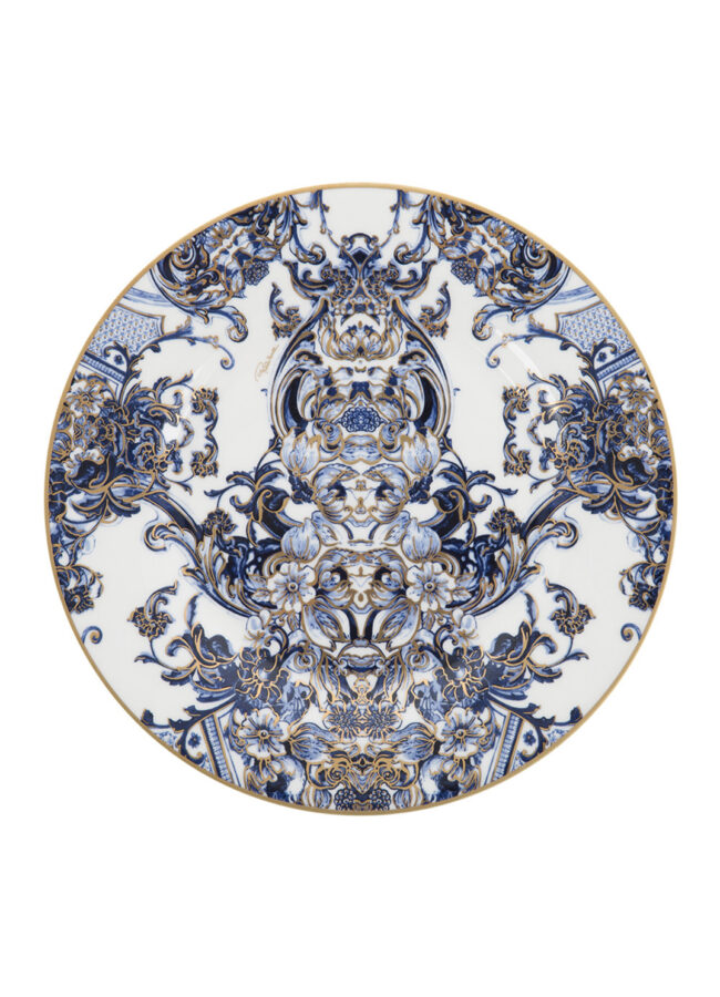 ROBERTO CAVALLI - Porcelanowy talerz deserowy Azulejos 7058RC