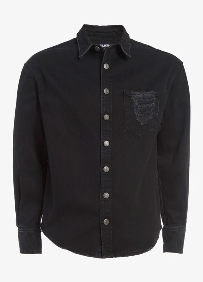 SER.O.YA - Czarna koszula jeansowa Alex SR01-3341